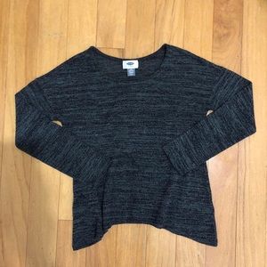 Soft marbled long sleeve top sweater